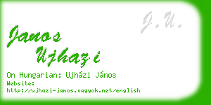 janos ujhazi business card