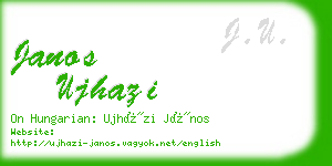 janos ujhazi business card